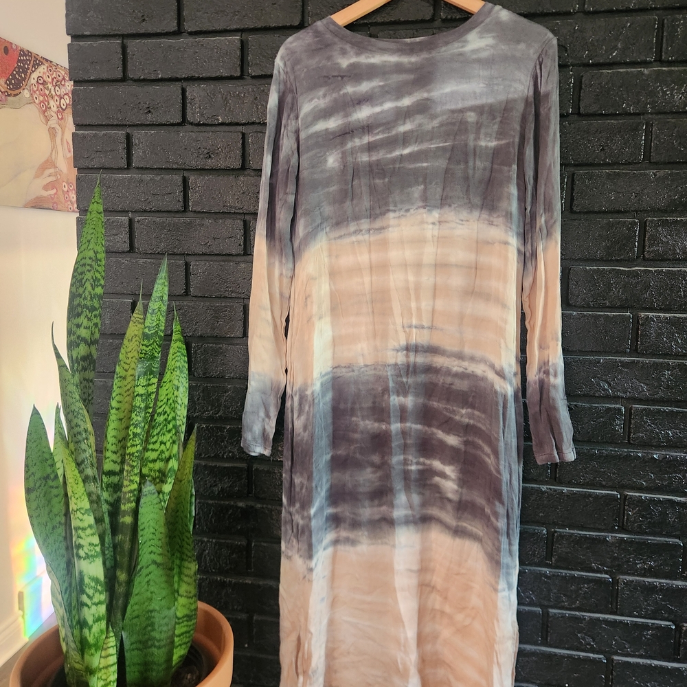 Anthropologie Long Sleeve Tie-Dye Dress - Picture 3 of 4